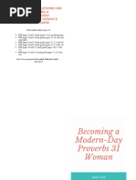 Printing Instructions For Becoming A Modern-Day Proverbs 31 Woman'S Study Guide