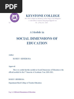 Social Dimensions of Education