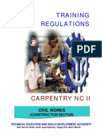 CARPENTRY TRAINING REGULATIONS