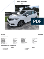 2020 Honda Fit (LM709612)