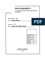Mapua University: 3 Calorimetry 5 Libo-On, Eldon Ryan
