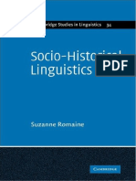 (Cambridge Studies in Linguistics) Suzanne Romaine - Socio-Historical Linguistics - Its Status and Methodology-Cambridge University Press (2009) PDF