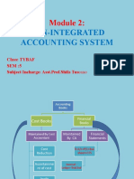 Non-Integrated Accounting System Breakdown