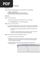 Activity 8 Motion Tweening: Procedure Step 1. Launch The Software