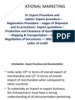 Unit4 Export Procedure and Documentation Unit-5 International Product Decision