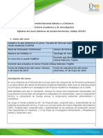 Syllabus Del Curso Sistemas de Produccion Bovino - 201207