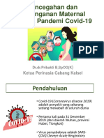 Pencegahan Dan Penanganan Maternal Selama Pandemi Covid-19:) Ketua Perinasia Cabang Kalsel