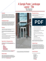 A Sample Poster Landscape Layout - Title: Measurable Outcomes