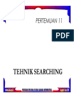 Pertemuan 11: Tehnik Searching