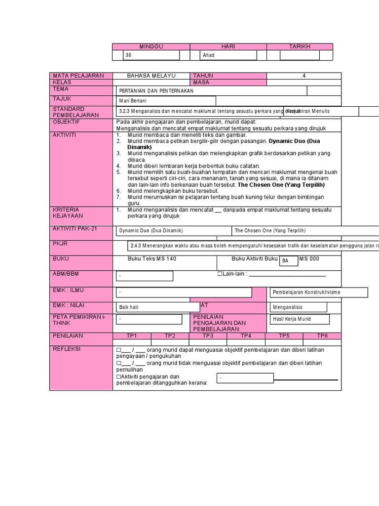 Week 30 2020 Rph Cikgu Hanna 0165123372 Pdf