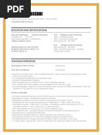 Settecerri Resume For CC Position