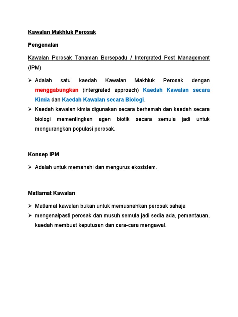 Kawalan Makhluk Perosak Pdf