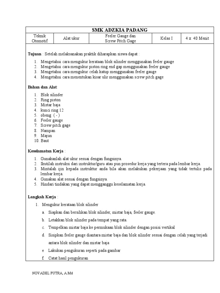 MEASURING ENGINE COMPONENTS PDF