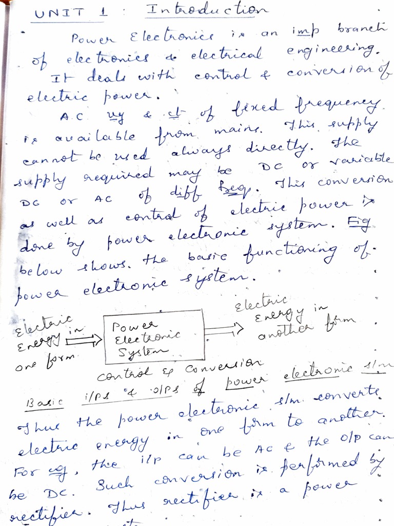 Power Electronics Notes PDF | PDF