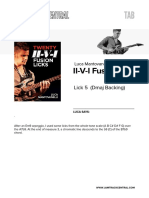 II-V-I Fusion Licks: Lick 5 (Dmaj Backing)