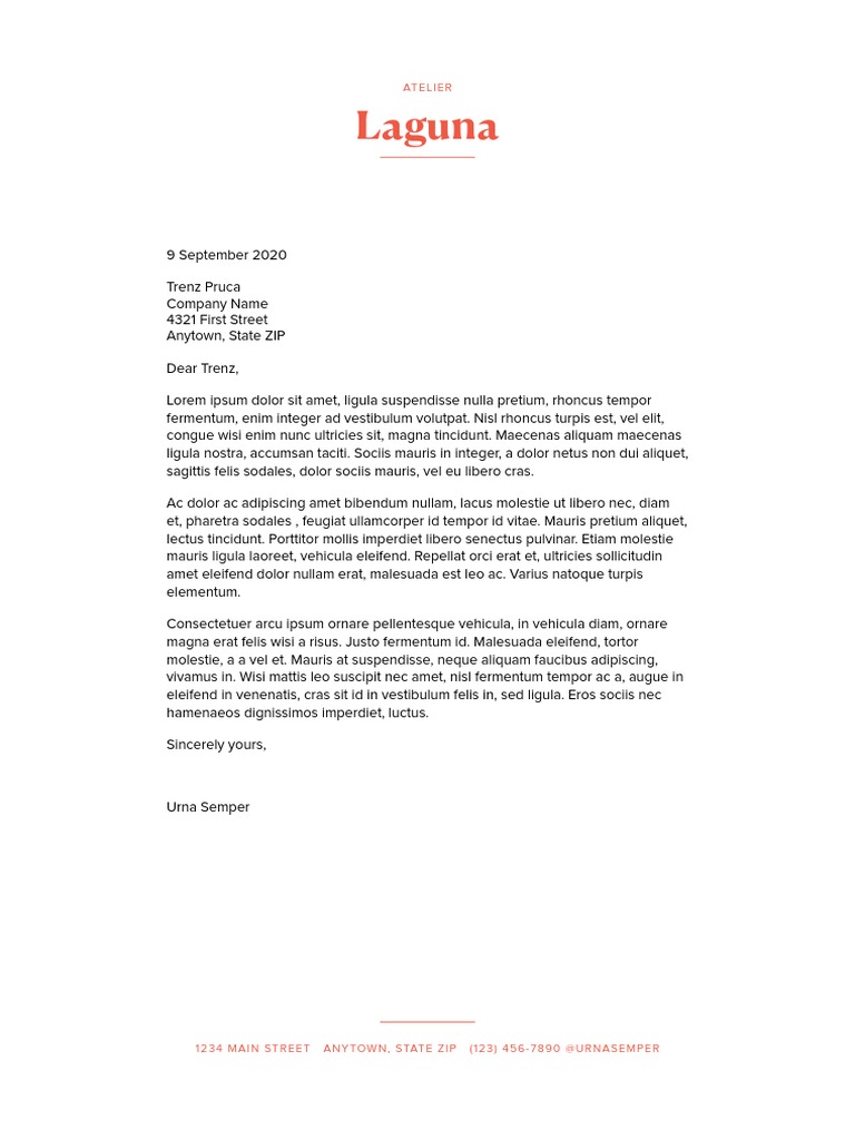 Business Letter Template Example | PDF