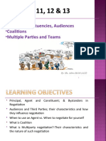 Agents, Constituencies, Audiences - Coalitions - Multiple Parties and Teams