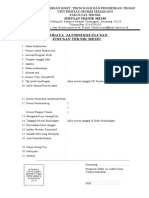 Formulir Biodata Alumni Kelulusan