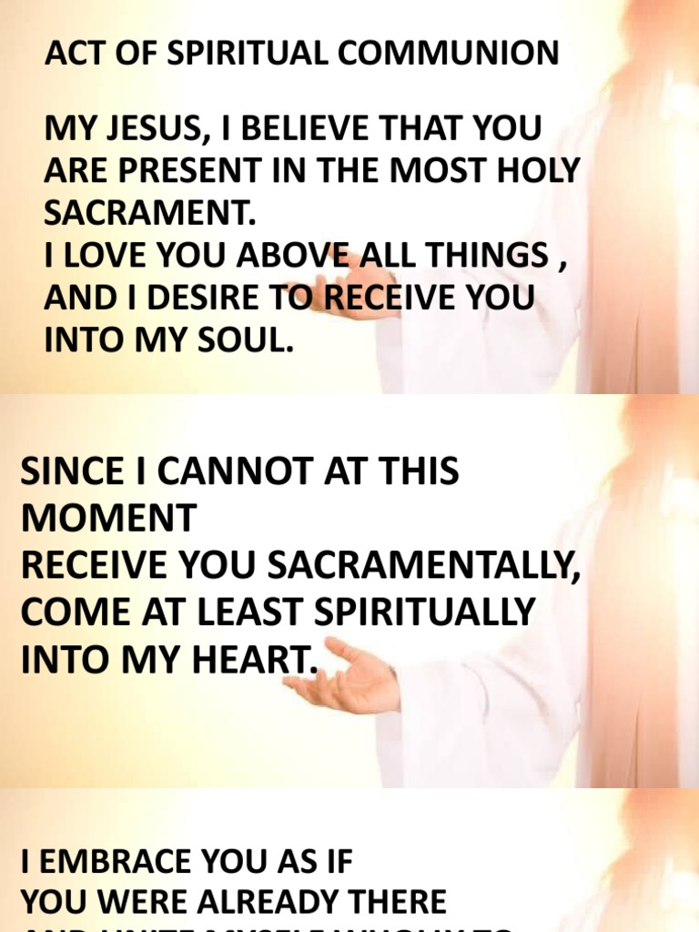 Act of Spiritual Communion | PDF