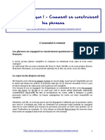 Semaine 5-L1 - Comment Construire Les Phrases