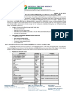 PRESS RELEASE-Result of National Eligibility Cum Entrance Test (UG) - 2019