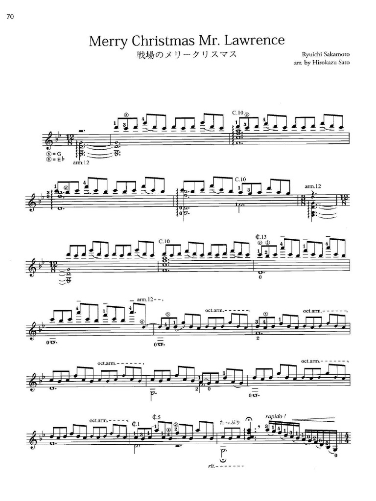 Merry Christmas MR Lawrence by Ryuichi Sakamoto - Arranged by