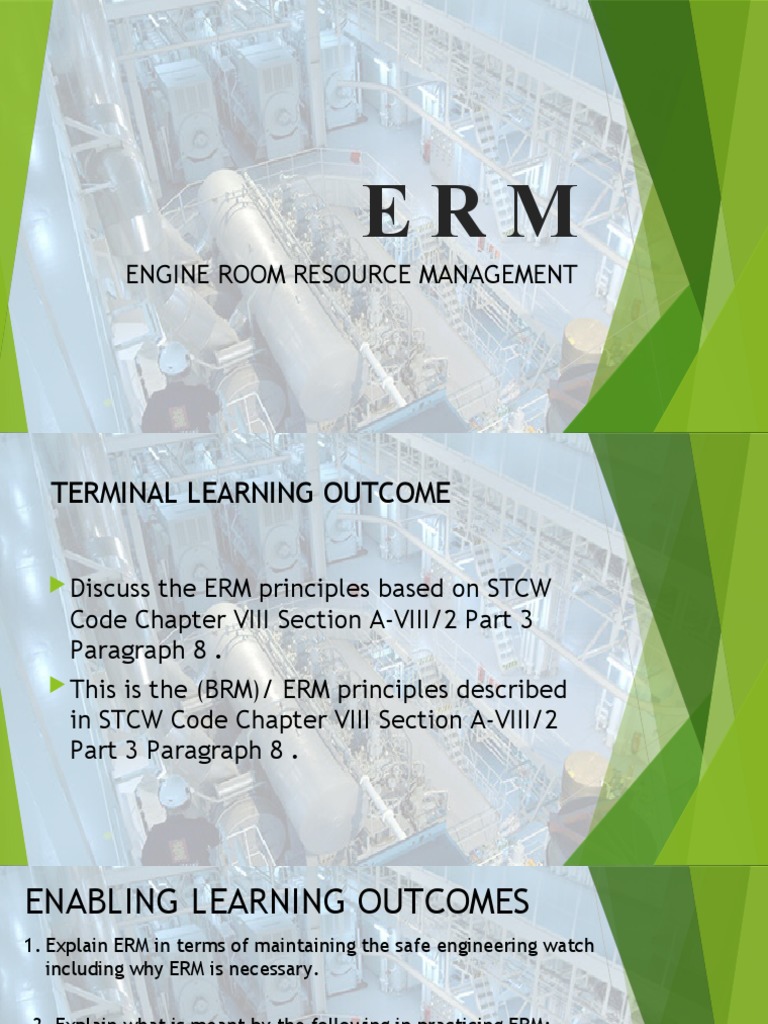 Engine Room Resource Management PDF Situation Awareness Leadership
