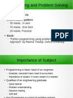 Programming and Problem Solving: Credit Points: 04 Examination Pattern