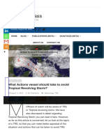 Nautical Class: What Actions Vessel Should Take To Avoid Tropical Revolving Storm?