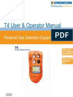 T4 User & Operator Manual: Personal Gas Detection Equipment