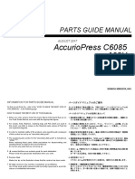 Parts Guide Manual: Accuriopress C6085 A92Y