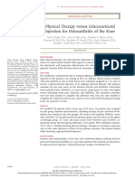 Physical Therapy Versus Glucocorticoid Injection For Osteoarthritis of The Knee