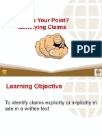 What's Your Point? Identifying Claims