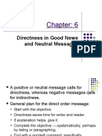 Directness in Good News and Neutral Messages
