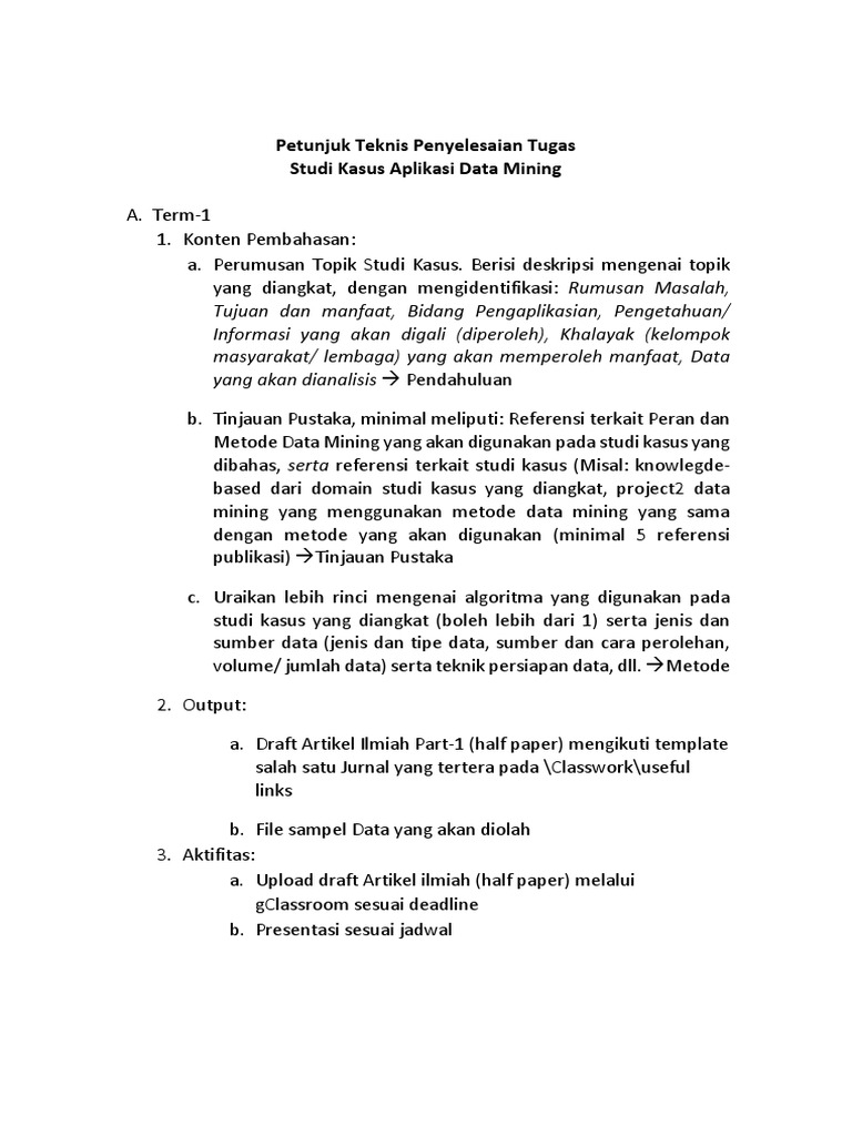 Panduan Penyelesaian Tugas Data Mining | PDF | Komputer