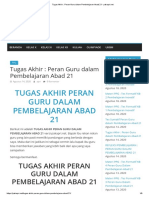 Tugas Akhir - Peran Guru Dalam Pembelajaran Abad 21 PDF