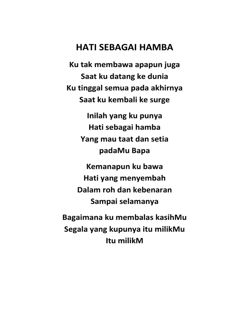 Hati Sebagai Hamba PDF | PDF | Puisi