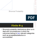 Binomial Probability: Finite 8-4