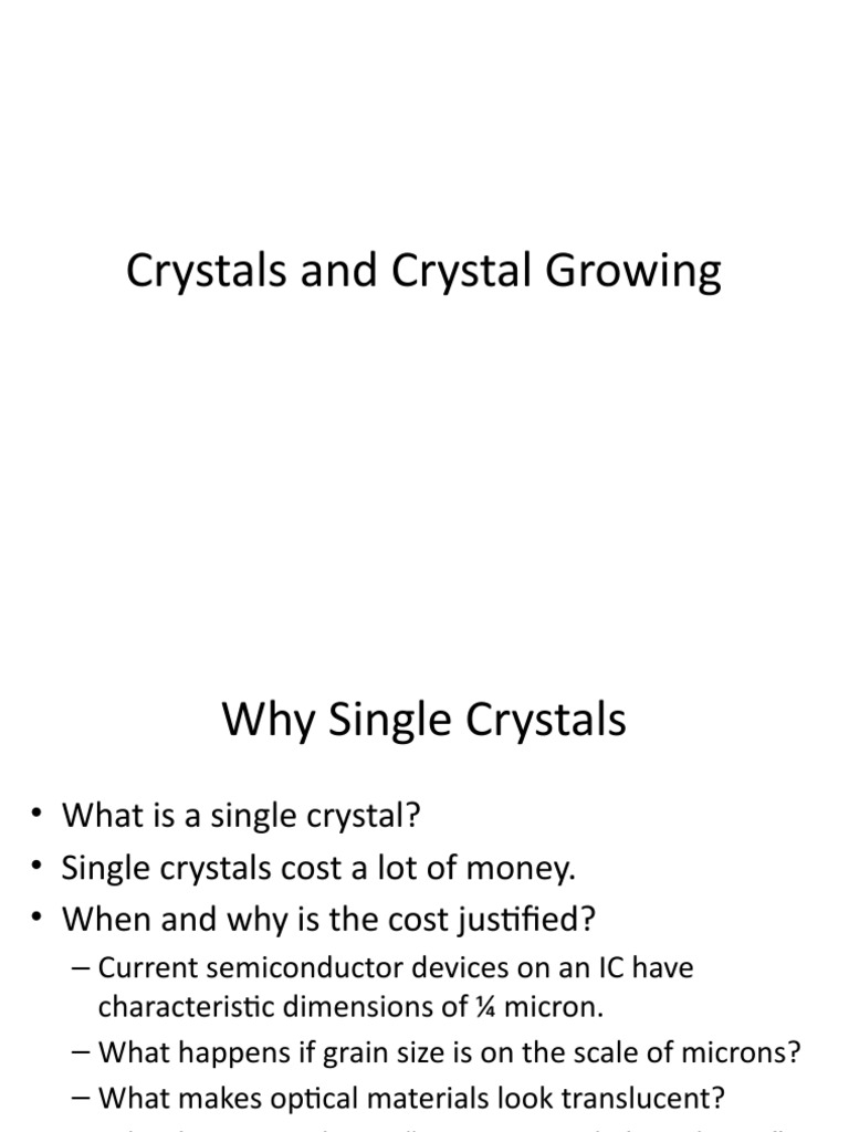 Crystals and Crystal Growing PDF Gallium Arsenide Silicon
