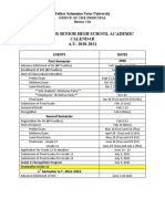 Bp. Pueblos Senior High School Academic Calendar A.Y. 2020-2021