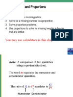 Ratios and Proportions: You May Use Calculators in This Chapter!!