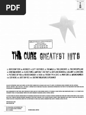 THE CURE GREATEST HITS ギタースコア Amazon.com: The Cure Greatest Hits | Guitar Tab Songbook