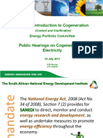 General Introduction To Cogeneration: Energy Portfolio Committee
