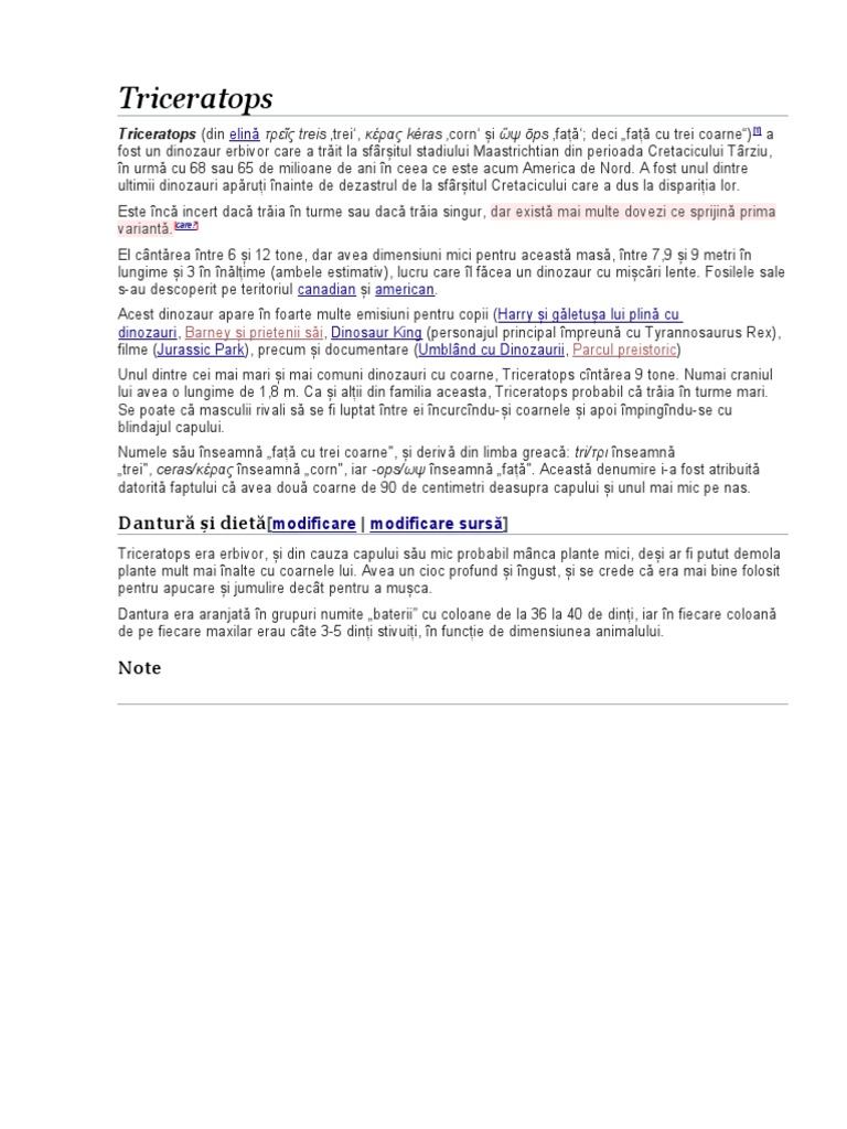 Triceratops | PDF