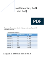 Contoh Soal Linearitas Lod Loq