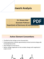 Network Analysis: Dr. Rizwan Alad Associate Professor Department of Electronics & Communication