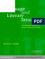 Nigel Fabb - Language and Literary Structure - The Linguistic Analysis of Form in Verse and Narrative-Cambridge University Press (2002) PDF