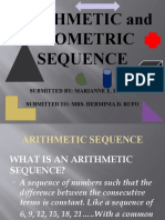 ARITHMETIC and GEOMETRIC SEQUENCE
