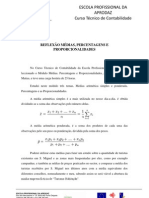 Reflexão Medias, Percentagens e Proporcionalidades