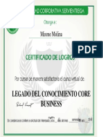CORE BUSINESS - Certificado Modulo Core Business